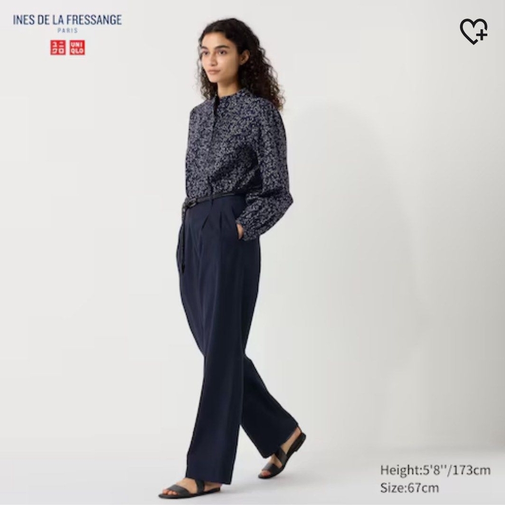 UNIQLO Navy Linen/Cotton Pants 4